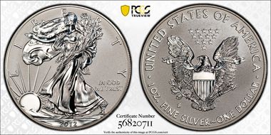 2012-S $1 Silver Eagle  75th Anniversary SF Mint Set PR70DCAM