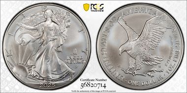 2025-(P) $1 Silver Eagle with Eagle Privy Struck at Philadelphia First Strike MS69
