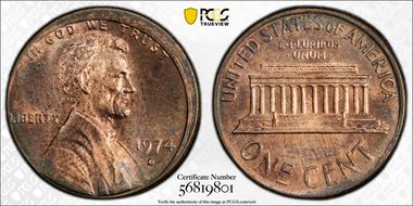 1974-D 1C MS63RB