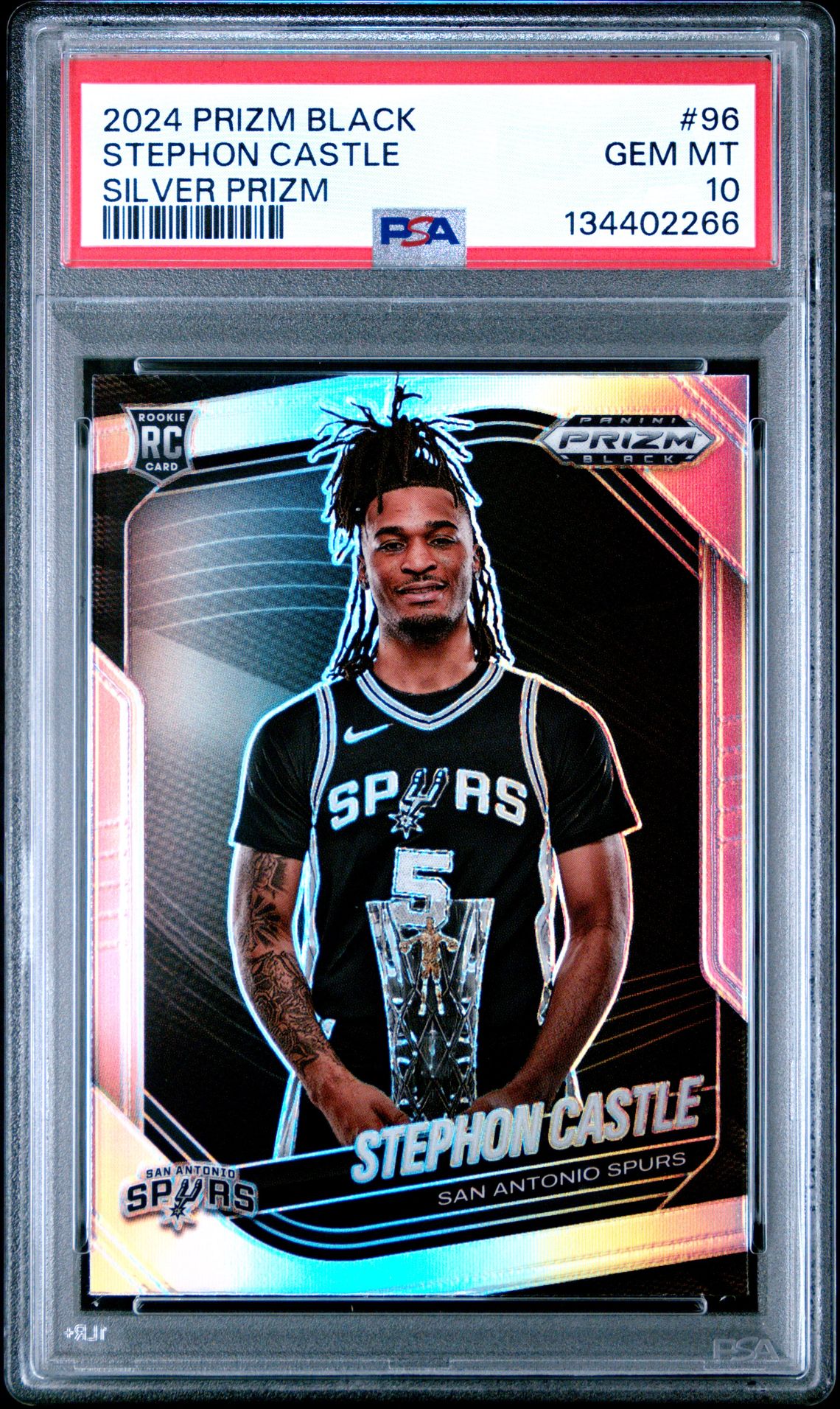 2024 Panini PANINI PRIZM BLACK WHITE PRIZM #96 Stephon Castle front