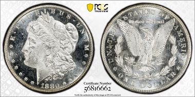 1880-S $1 MS64+ PL