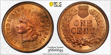1872 1C MS66RD