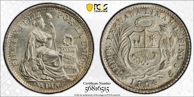 1904/894-JF 1/2 Din KM-206.2  Ag MS65