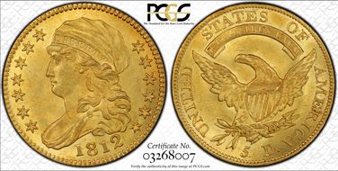 1812 $5 MS64+