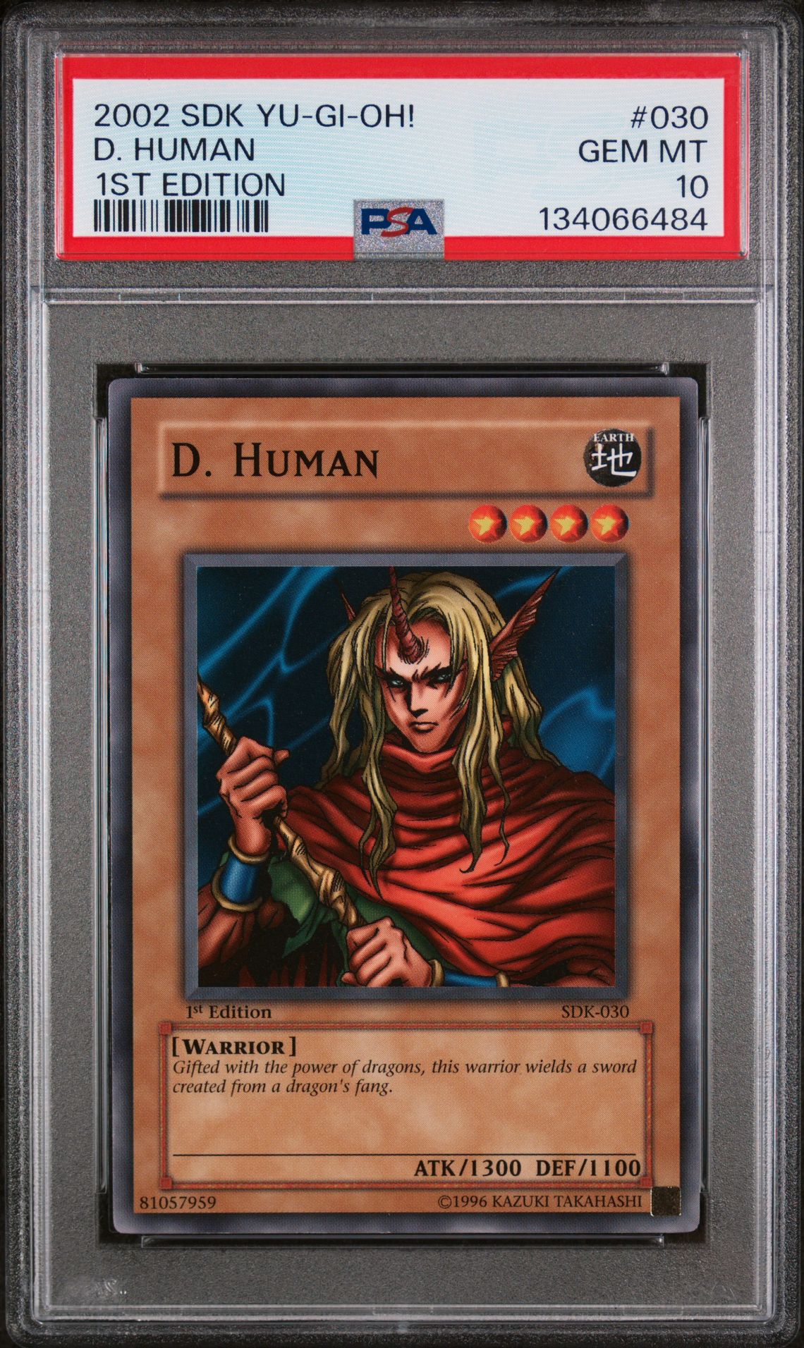 2002 Yu-Gi-Oh! Yu-Gi-Oh 1ST EDITION #030 D. Human front