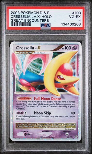2008 Pokemon Great Encounters Holo #103 Cresselia front