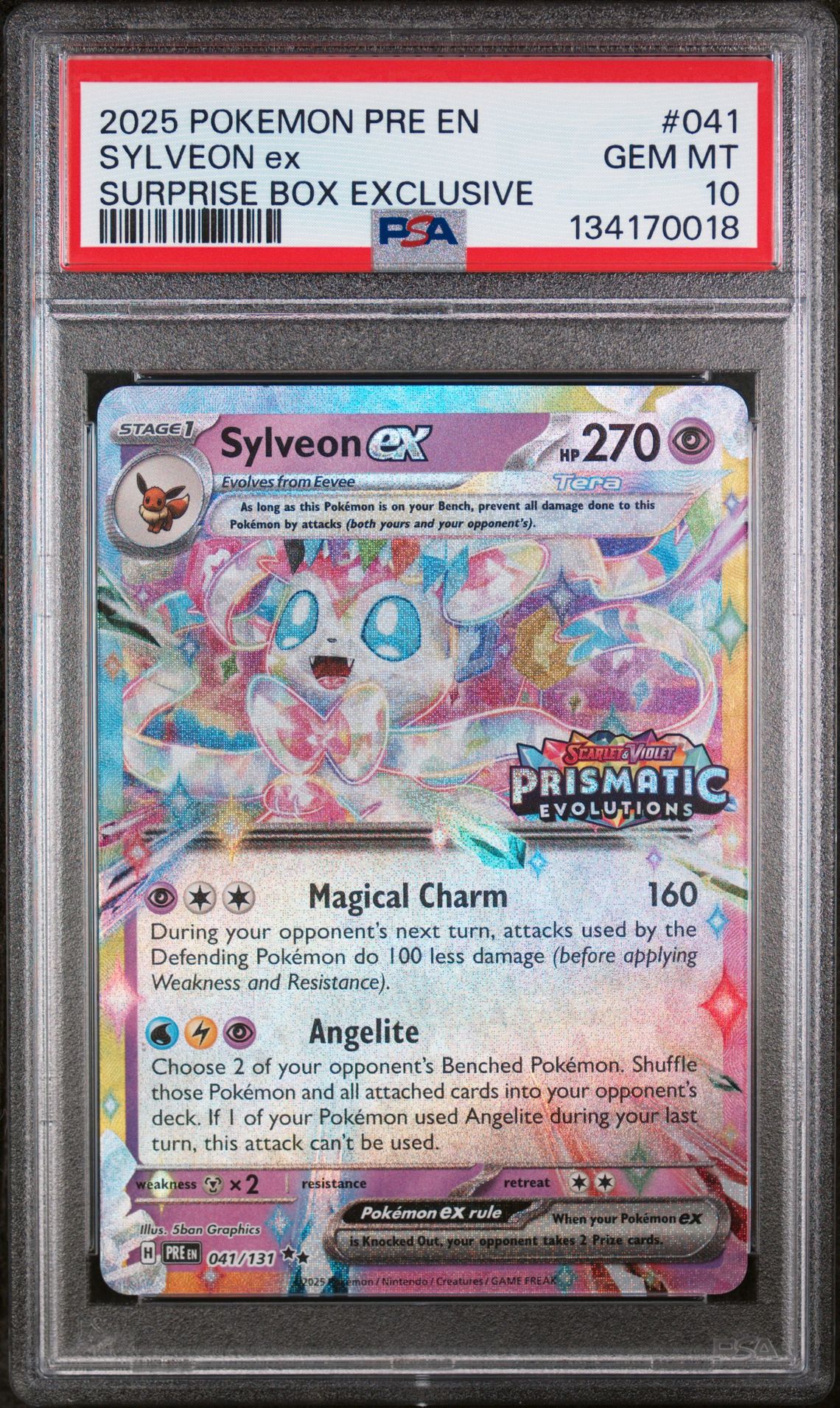 2025 Pokemon POKEMON PRE EN-PRISMATIC EVOLUTIONS SURPRISE BOX EXCLUSIVE #041 Sylveon Ex front