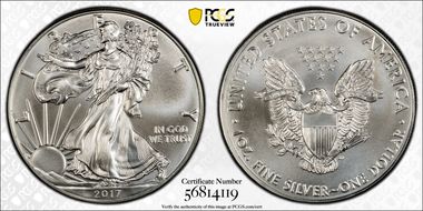 2017 $1 Silver Eagle MS69