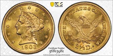 1903 $2.50 MS63