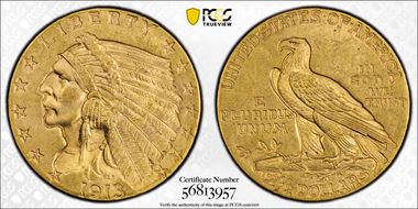 1913 $2.50 MS63