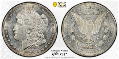 1879-S $1 VAM 34A, Rev. of 1878 AU55