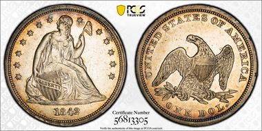 1842 $1 AU50