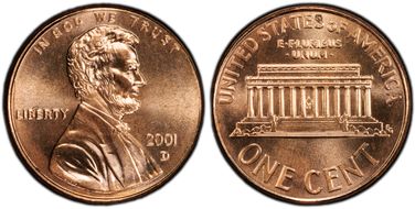 2001-D 1C MS66RD