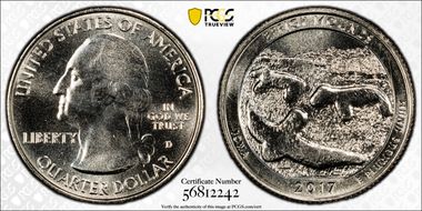 2017-D 25C Effigy Mounds NP MS67