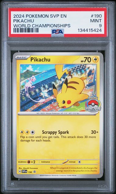 2024 Pokemon Black Star Promo WORLD CHAMPIONSHIPS #190 Pikachu front