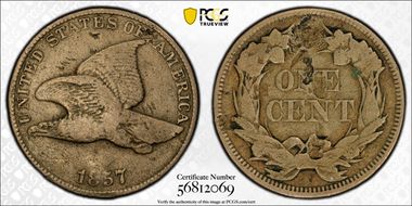 1857 1C Flying Eagle N1