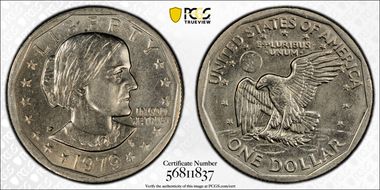 1979-P SBA$1 Wide Rim, FS-301 MS62