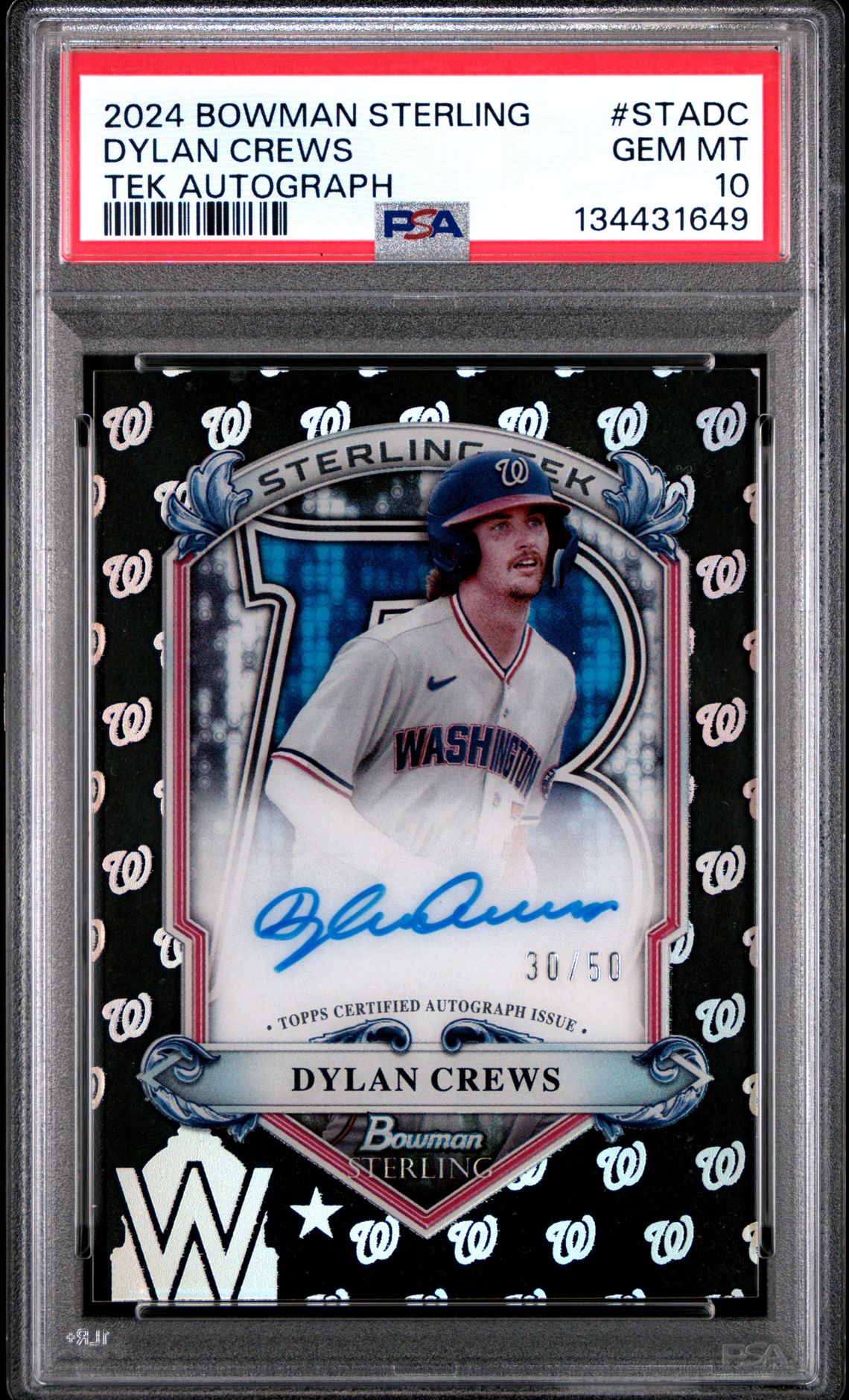 2024 Bowman BOWMAN STERLING STERLING TEK AUTOGRAPHS #STADC Dylan Crews front