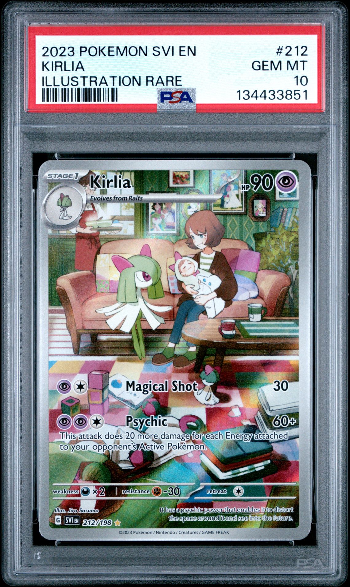 2023 Pokemon Svi En-Scarlet & Violet Kirlia #212 (Illustration Rare) Gem Mt 10 front
