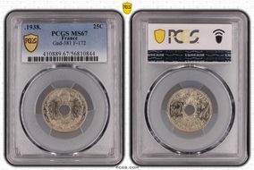 .1938. 25C Gad-381 F-172 MS67
