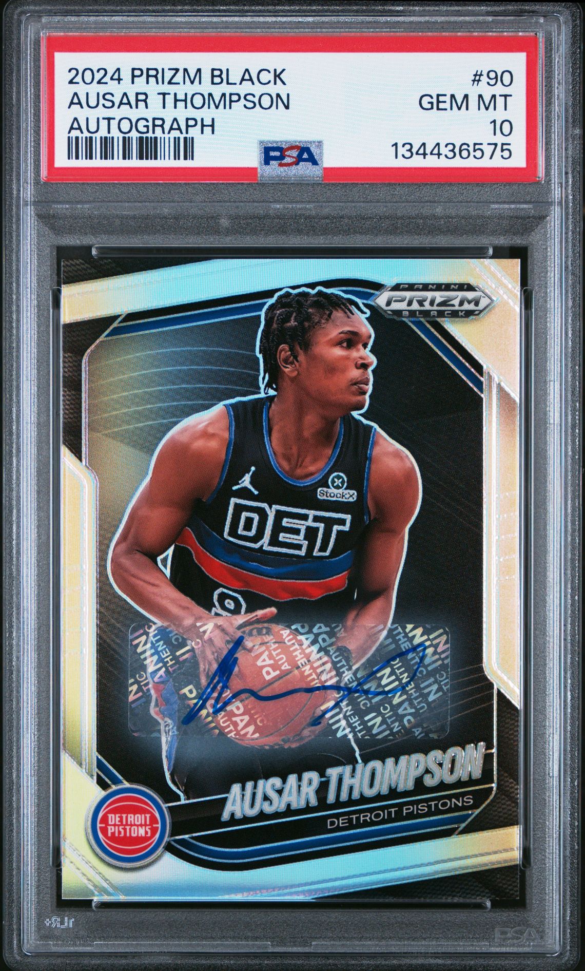2024 Panini PANINI PRIZM BLACK AUTOGRAPH #90 Ausar Thompson front