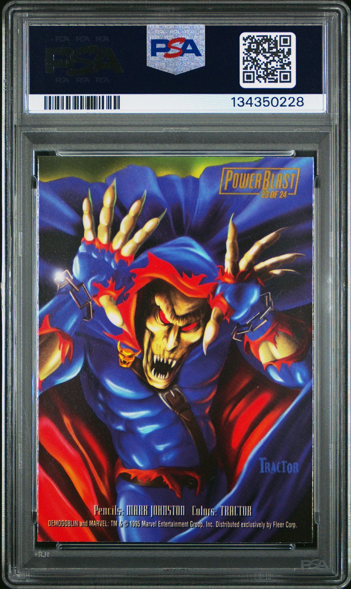 1995 Flair '95 Marvel Annual Powerblast Demogoblin #23 (Marvel Annual Powerblast) Mint 9 back