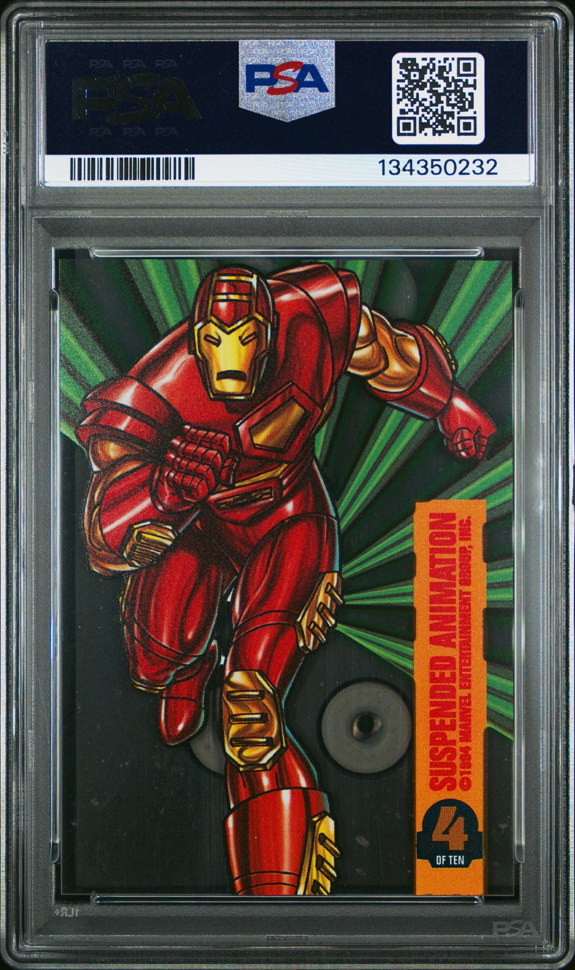 1994 Marvel Universe Suspended Animation Iron Man #4 (Suspended Animation) Nm 7 back