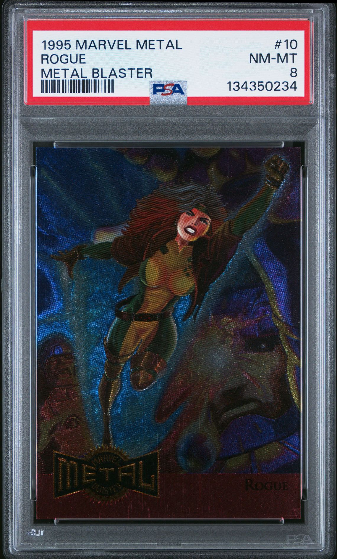 1995 Marvel Metal Metal Blaster Rogue #10 (Metal Blaster) Nm-Mt 8 front