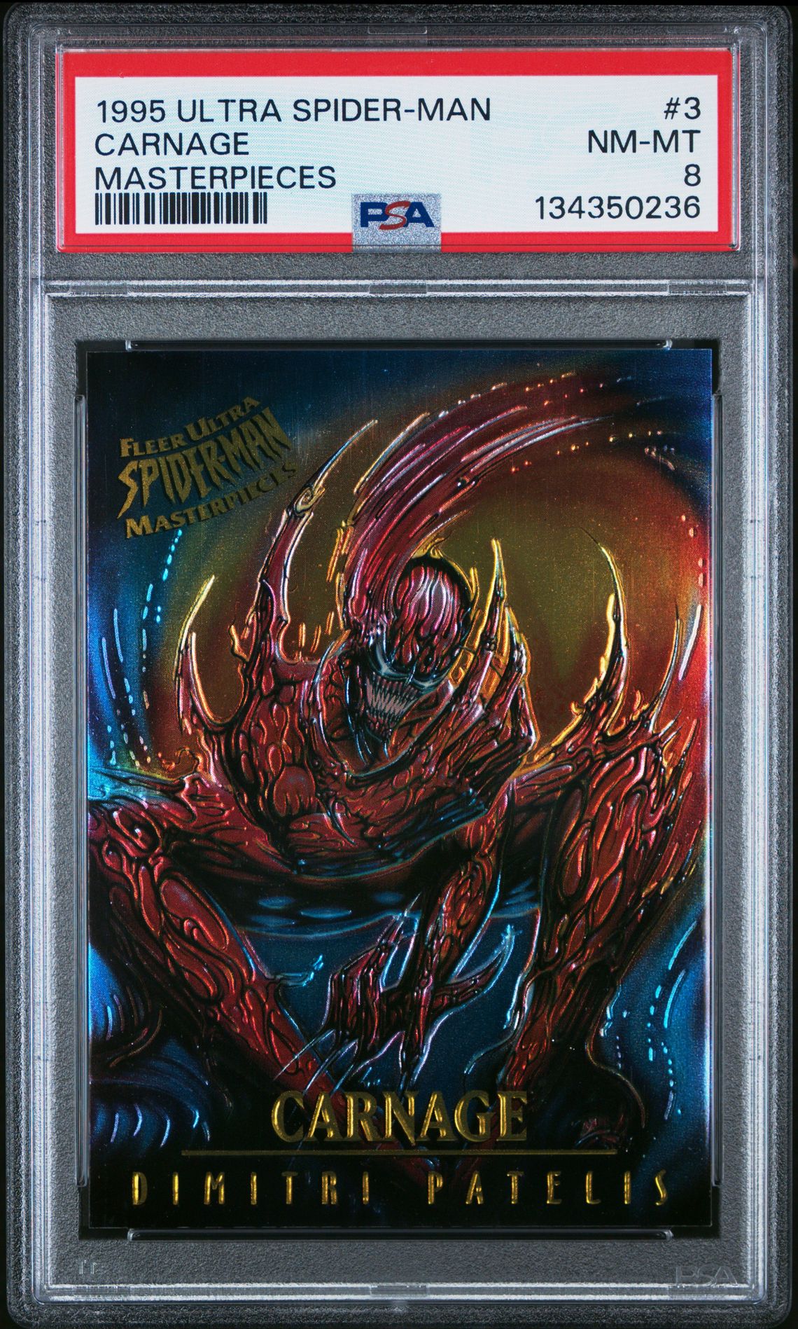 1995 Ultra Spider-Man Masterpieces Carnage #3 (Masterpieces) Nm-Mt 8 front