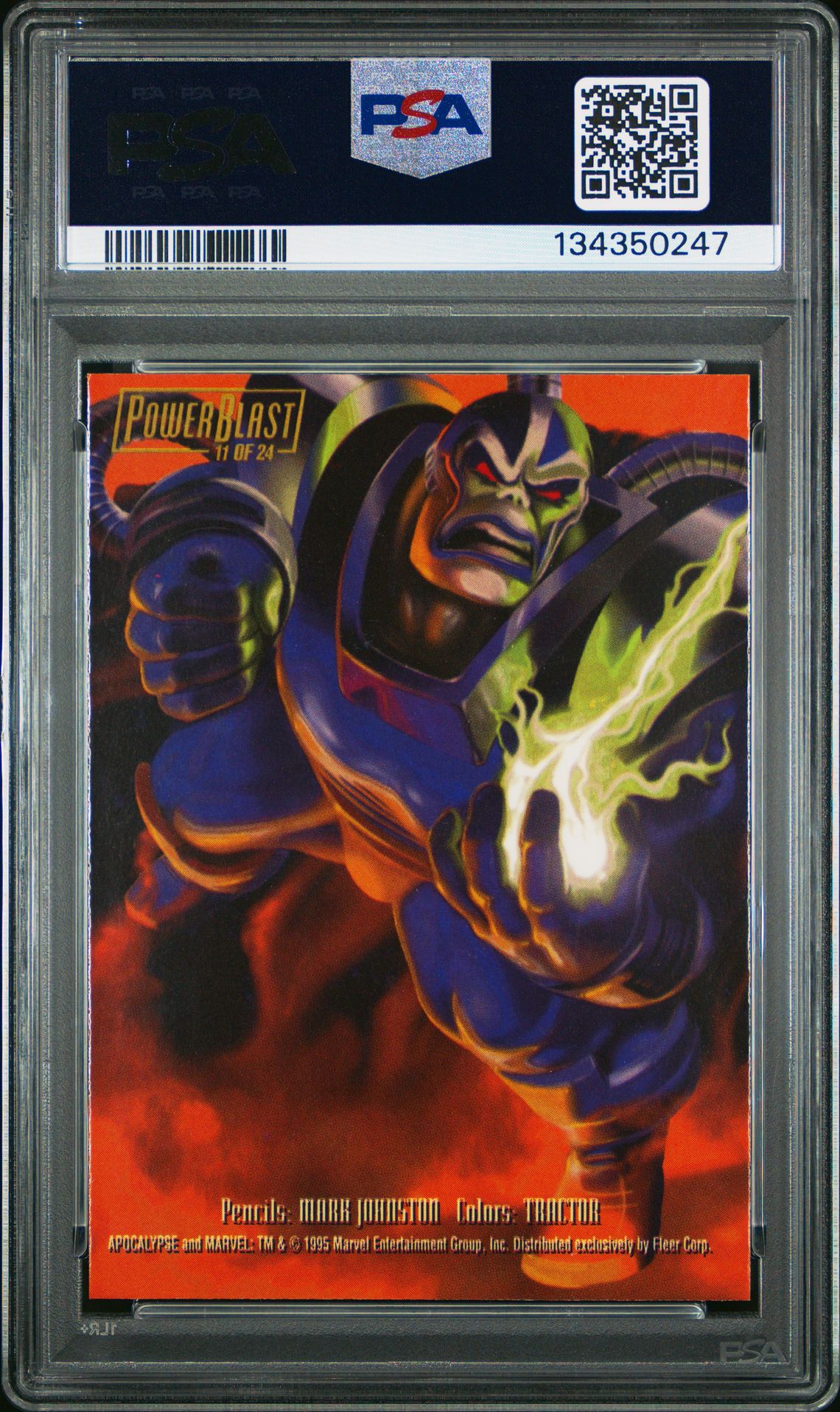 1995 Flair '95 Marvel Annual Powerblast Apocalypse #11 (Marvel Annual Powerblast) Nm-Mt 8 back