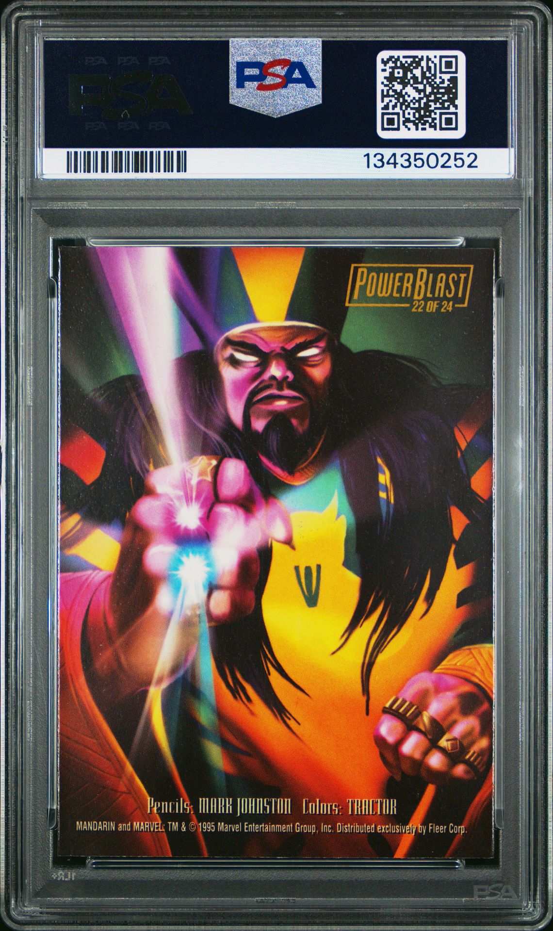1995 Flair '95 Marvel Annual Powerblast Mandarin #22 (Marvel Annual Powerblast) Mint 9 back