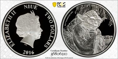 2016 $2 Yoda First Strike PR70DCAM
