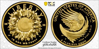 2025-W $100 American Liberty High Relief .9999 Fine PR70DCAM