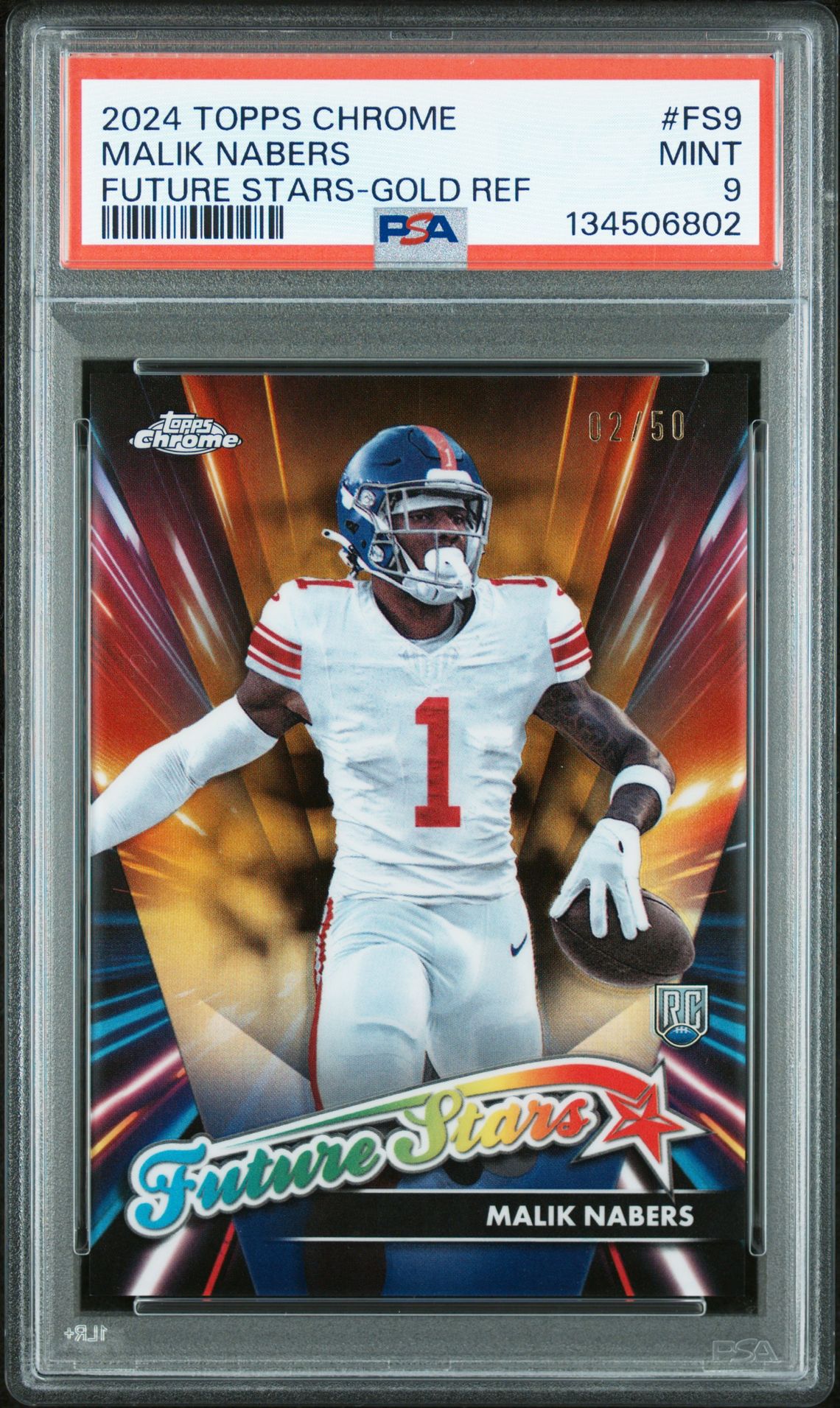 2024 Topps Chrome TOPPS CHROME FUTURE STARS GOLD REF #FS9 Malik Nabers front