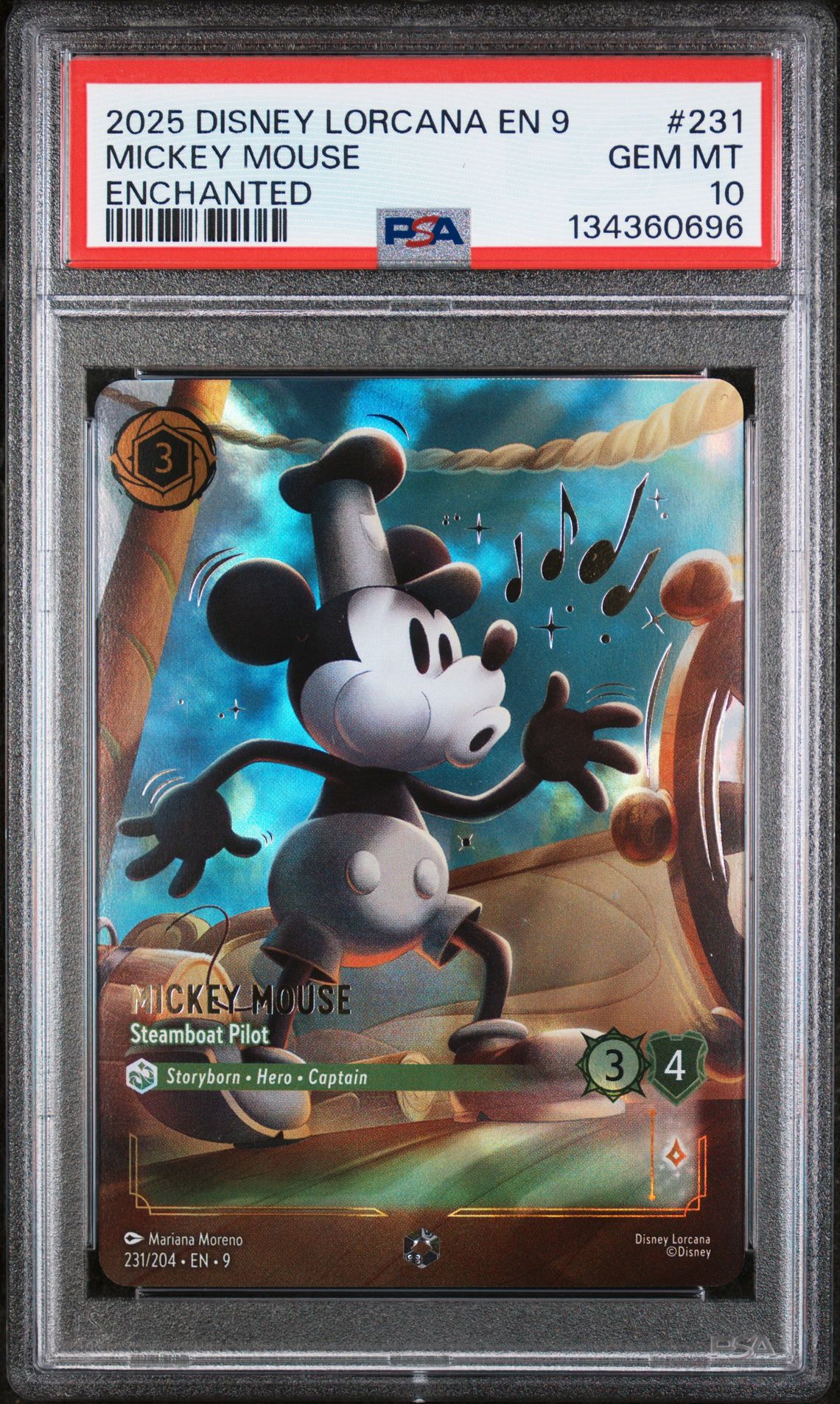 2025 Disney DISNEY LORCANA EN 9-FABLED ENCHANTED #231 Mickey Mouse front