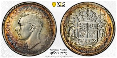 1952 50C Narrow Date MS65