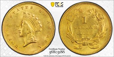1855 G$1 MS63