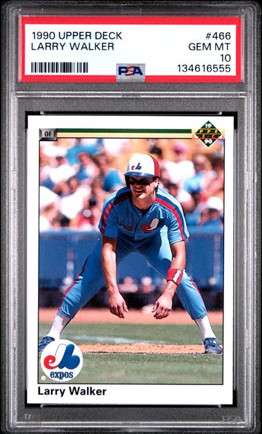 1990 Upper Deck Upper Deck Of #466 Larrywalker front