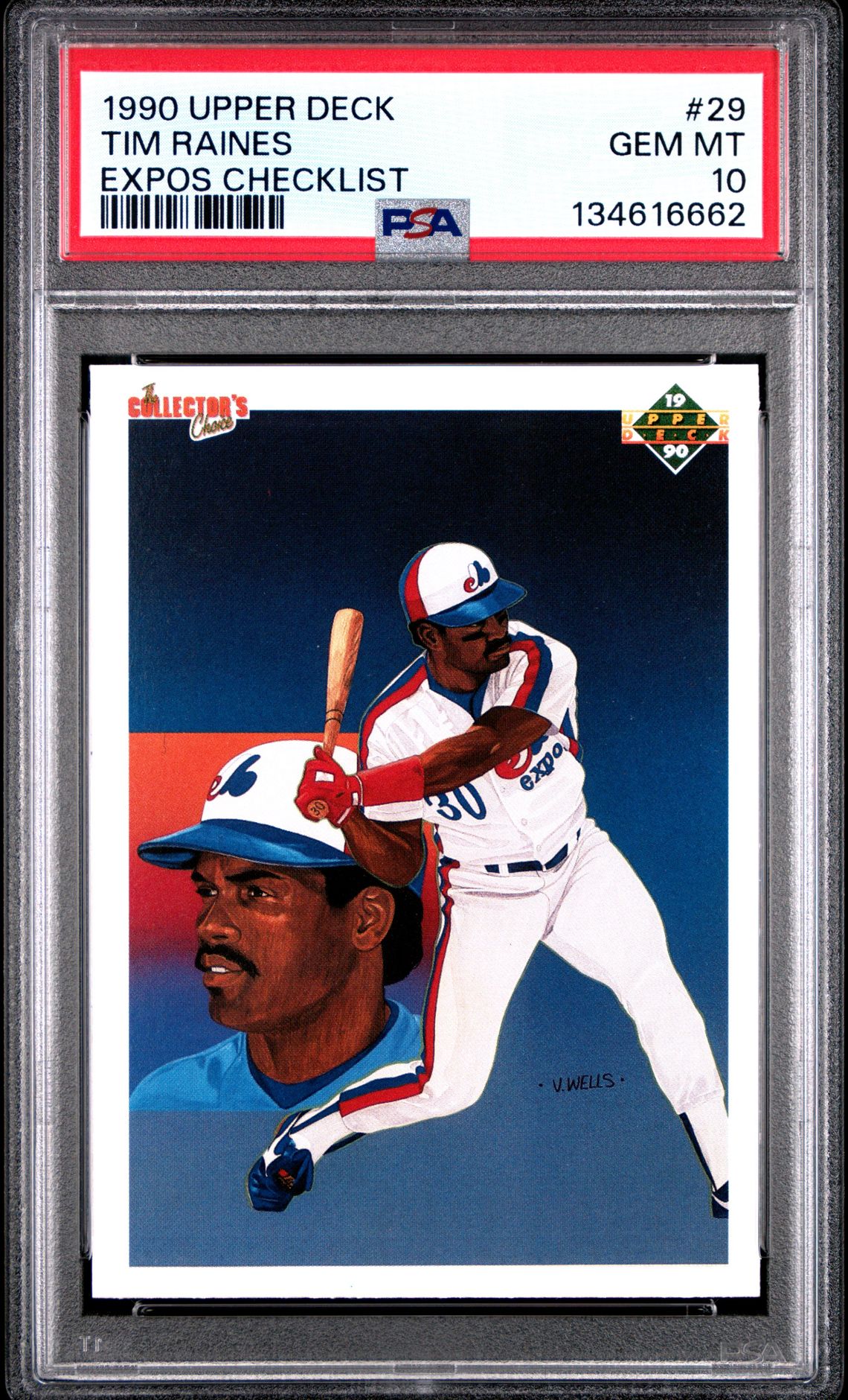 1990 Upper Deck UPPER DECK EXPOS CHECKLIST #29 Tim Raines front