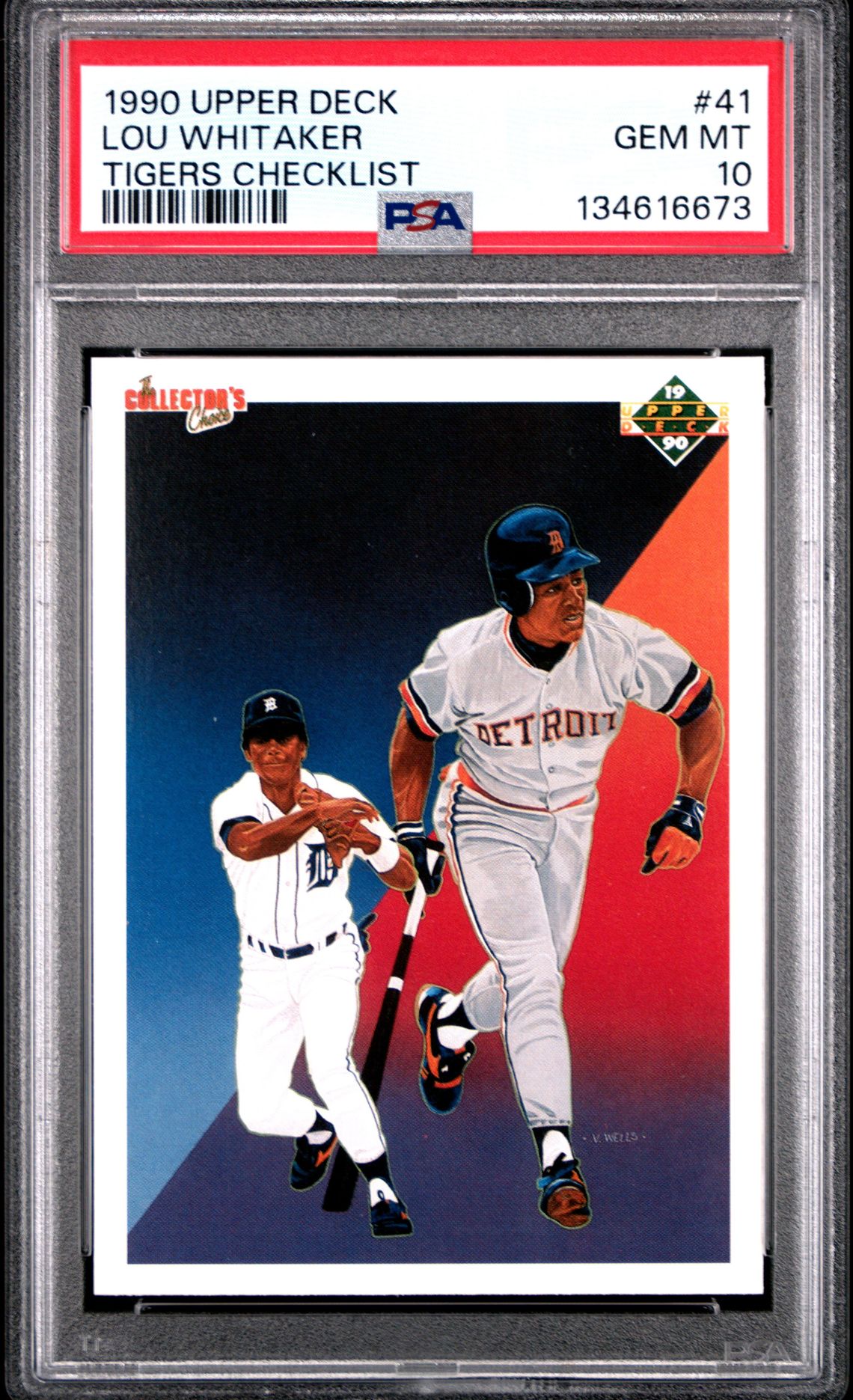 1990 Upper Deck UPPER DECK TIGERS CHECKLIST #41 Lou Whitaker front
