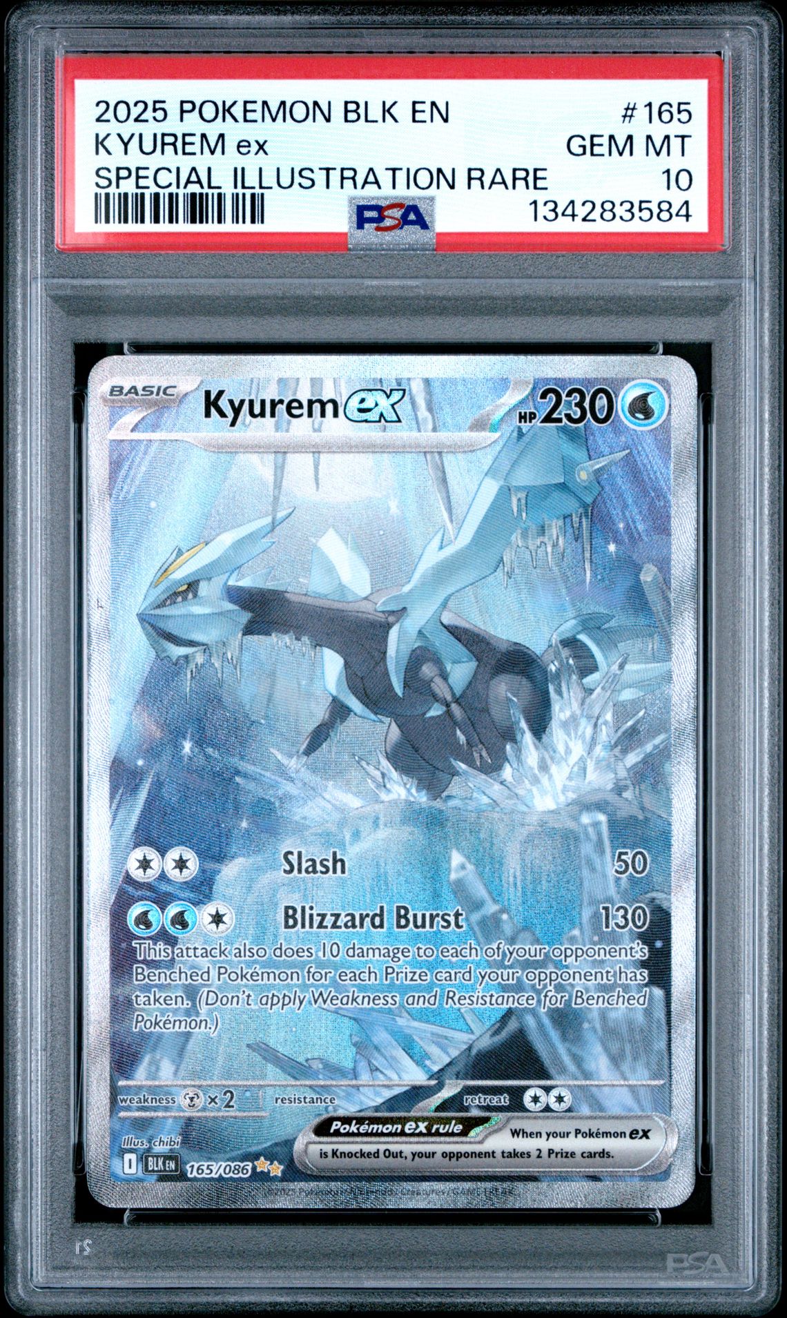2025 Pokemon Blk En-Black Bolt Kyurem Ex #165 (Special Illustration Rare) Gem Mt 10 front