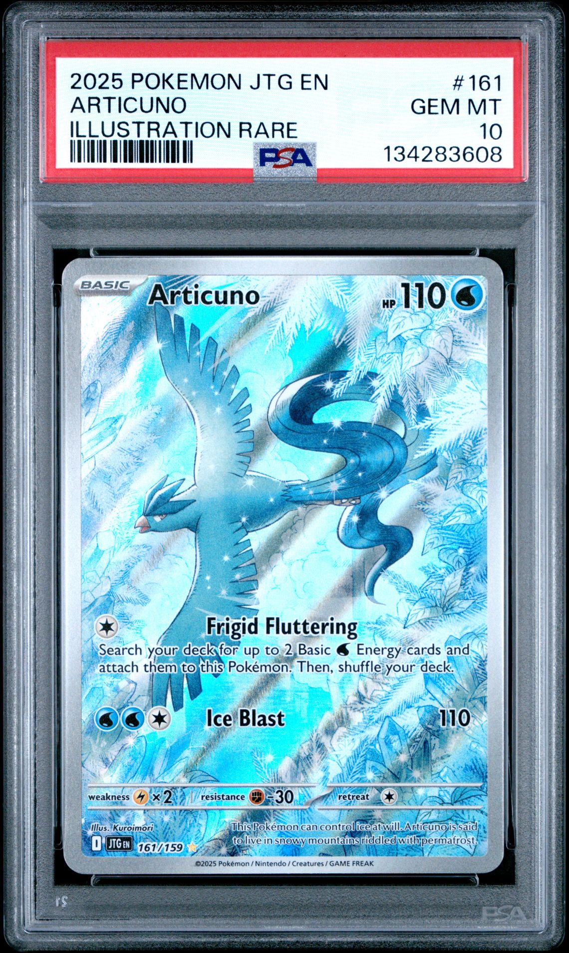 2025 Pokemon Jtg En-Journey Together Articuno #161 (Illustration Rare) Gem Mt 10 front