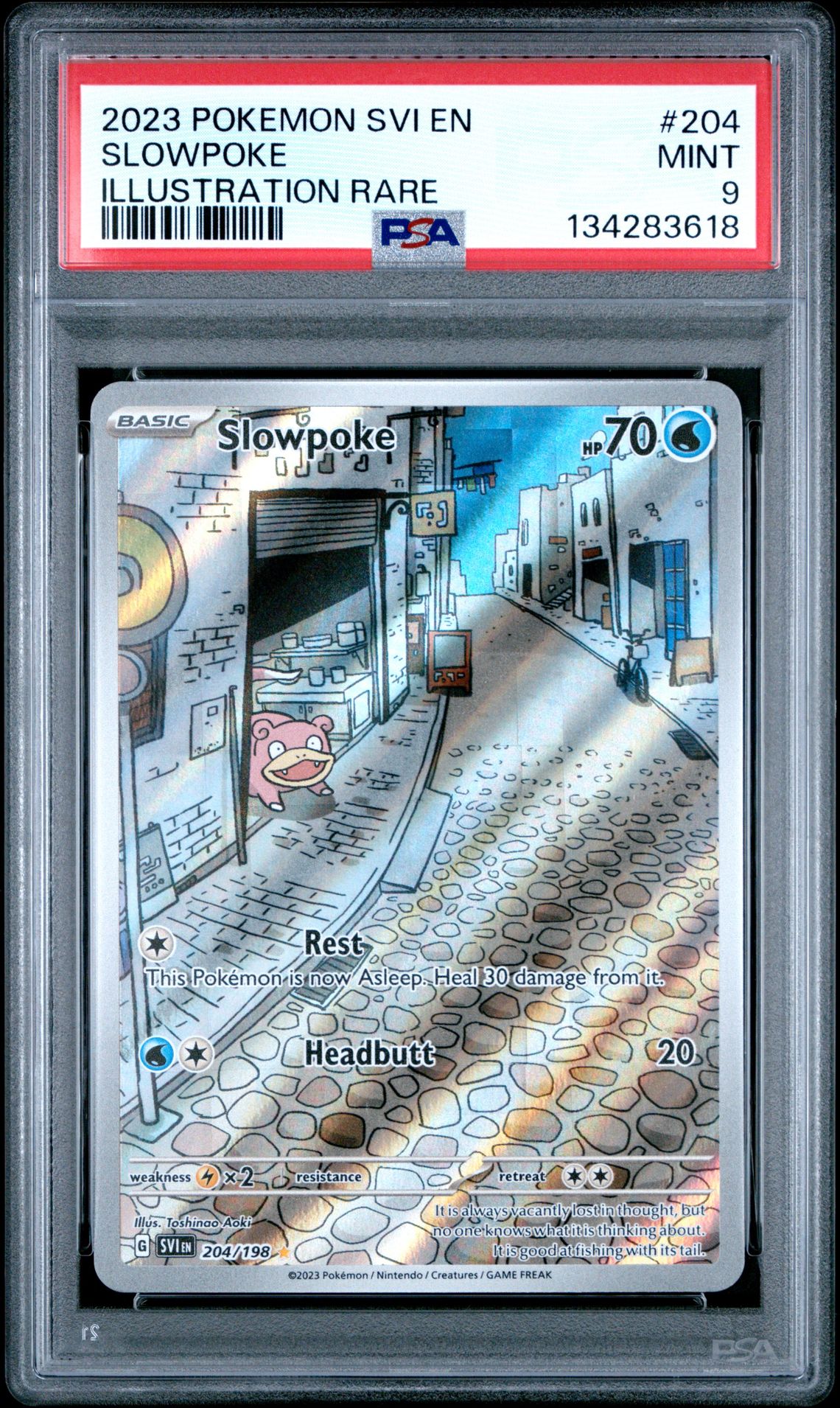 2023 Pokemon Svi En-Scarlet & Violet Slowpoke #204 (Illustration Rare) Mint 9 front