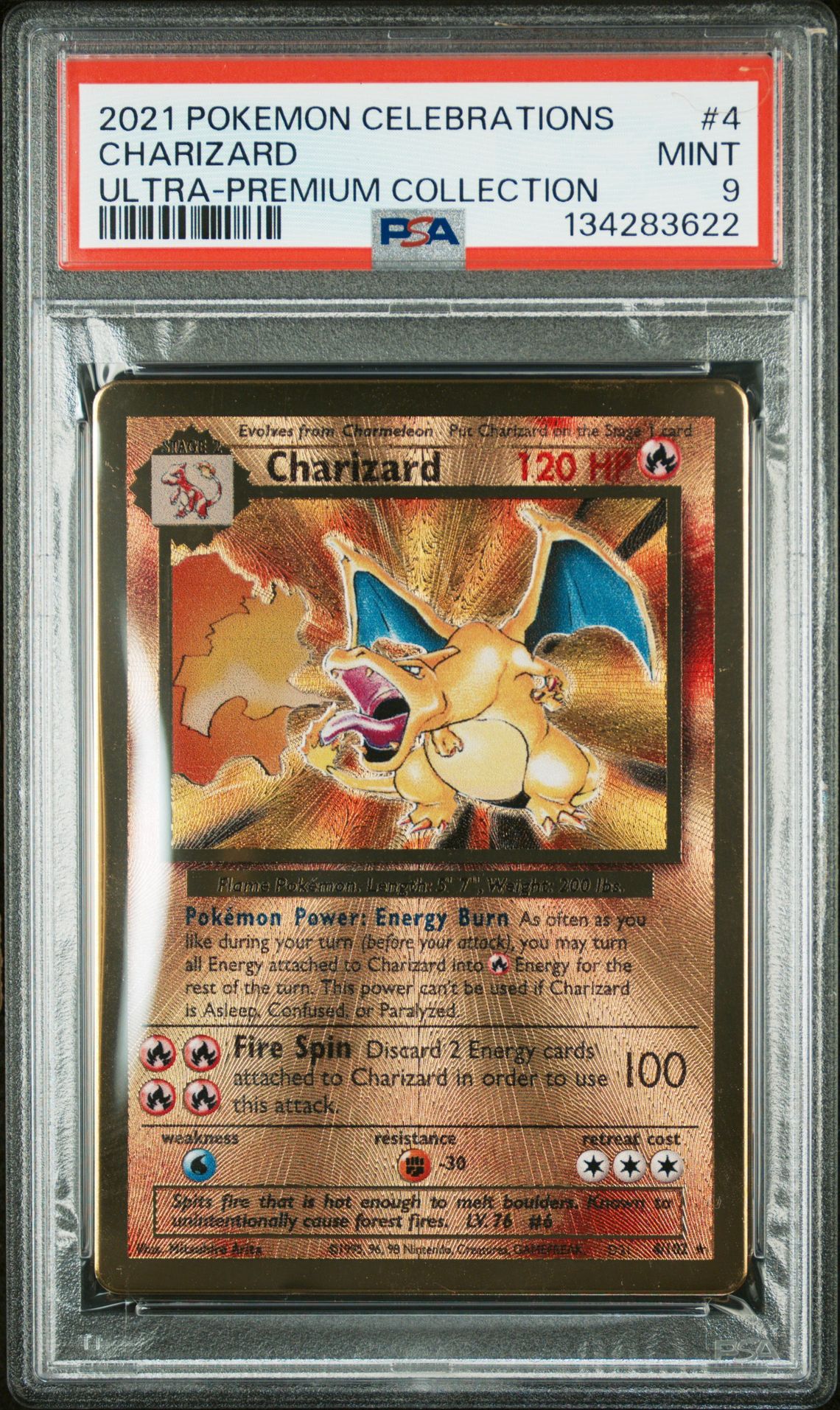 2021 Pokemon Celebrations Ultra-Premium Collection Charizard #4 (Ultra-Premium Collection) Mint 9 front