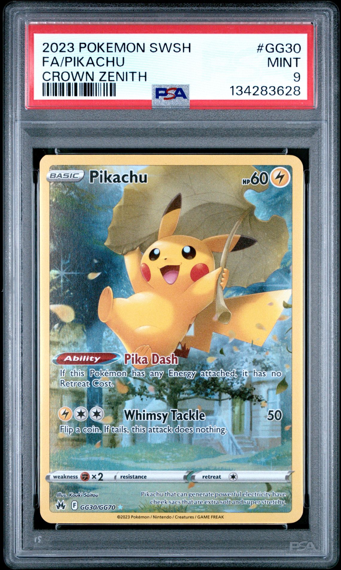2023 Pokemon Sword And Shield Crown Zenith Fa/Pikachu #Gg30 (Crown Zenith) Mint 9 front