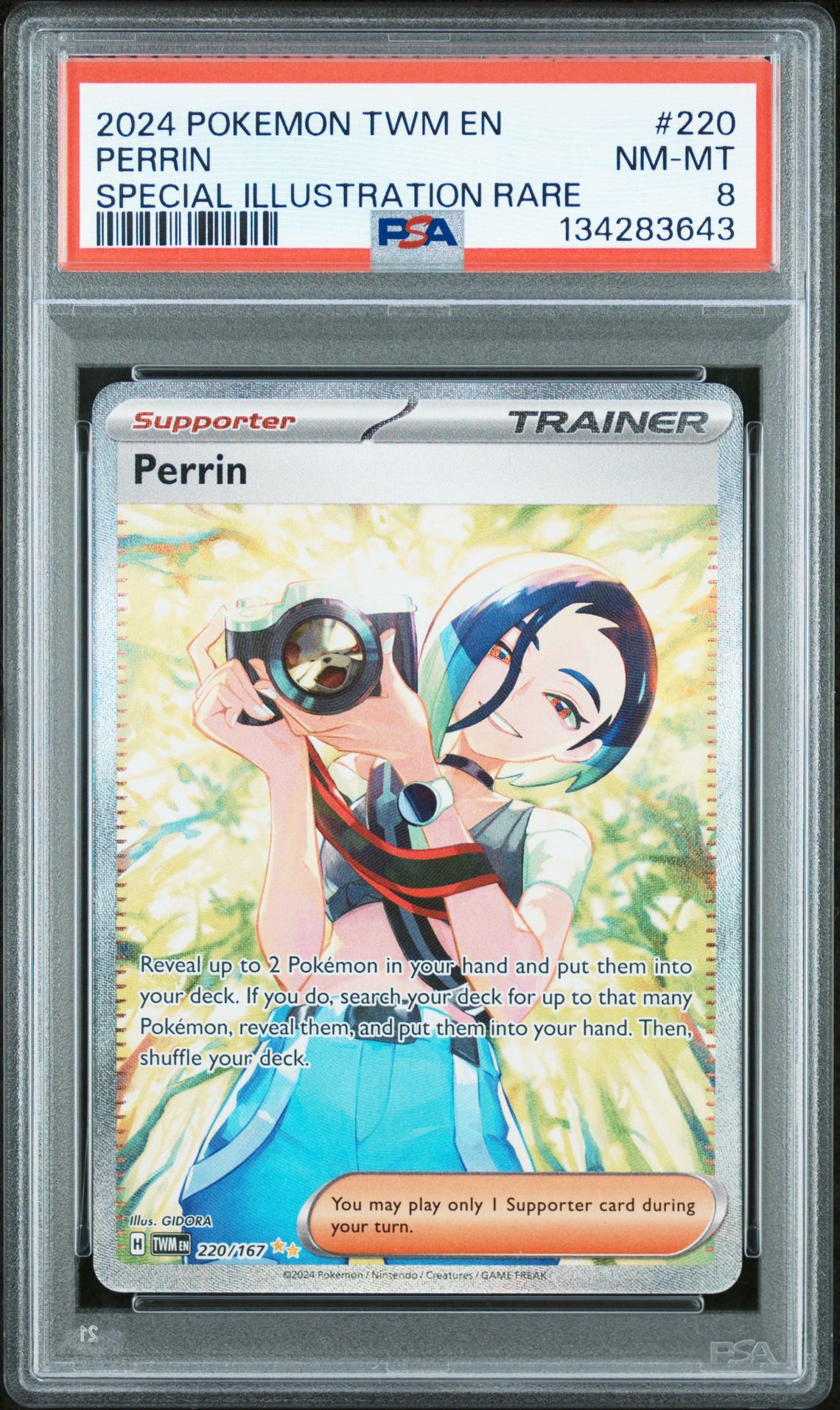 2024 Pokemon Twm En-Twilight Masquerade Perrin #220 (Special Illustration Rare) Nm-Mt 8 front