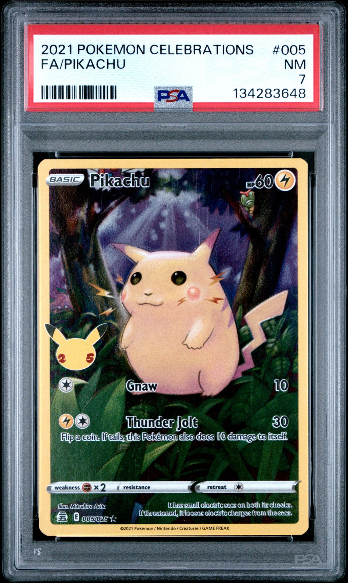 2021 Pokemon Celebrations Fa/Pikachu #005 Nm 7 front