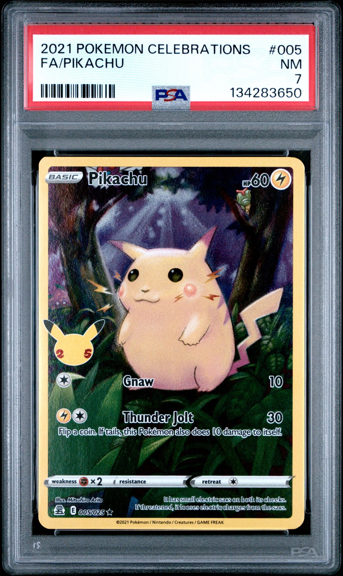 2021 Pokemon Celebrations Fa/Pikachu #005 Nm 7 front