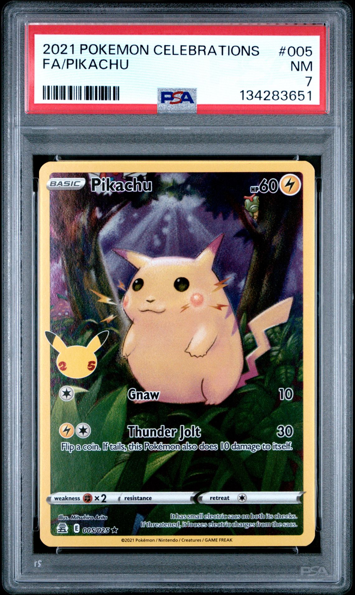 2021 Pokemon Celebrations Fa/Pikachu #005 Nm 7 front