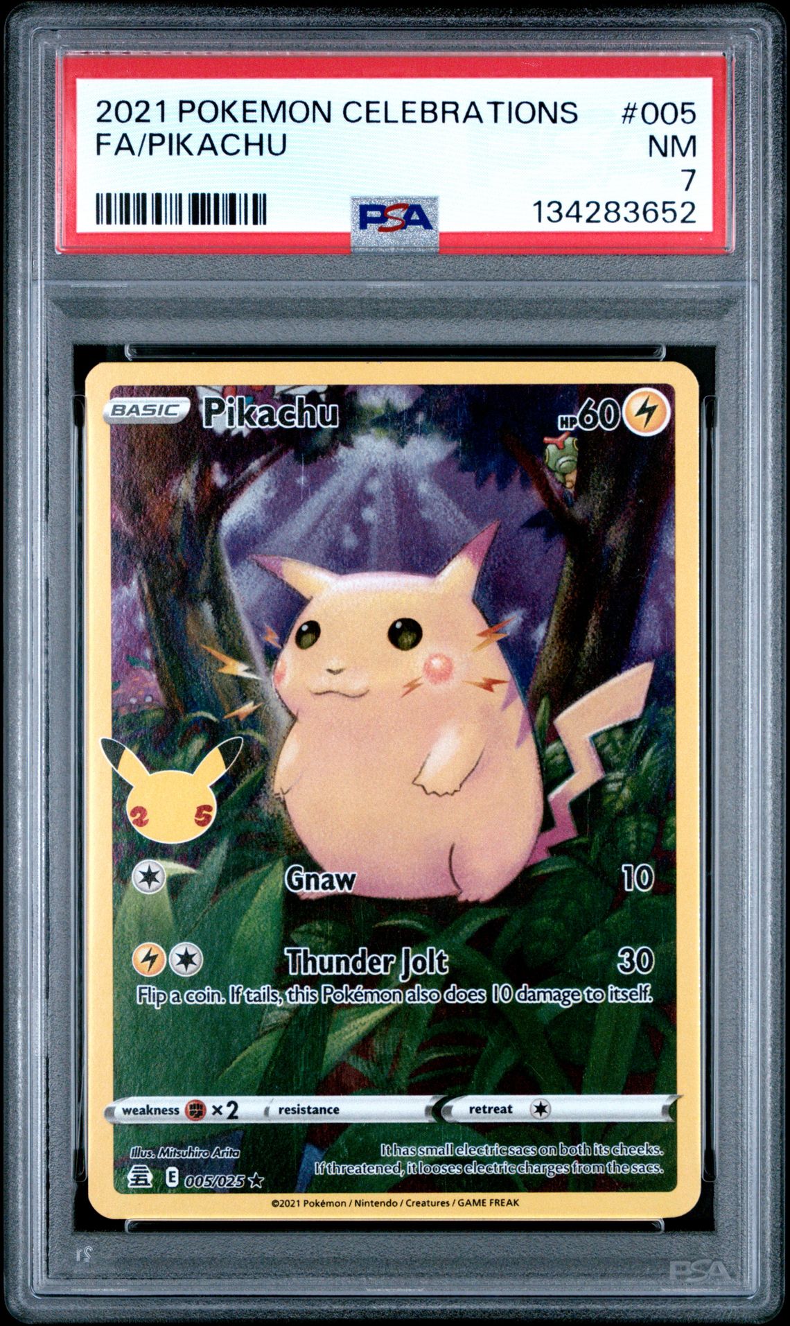 2021 Pokemon Celebrations Fa/Pikachu #005 Nm 7 front